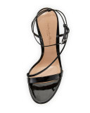 Carlyle Patent Strappy 105mm Sandal, Black