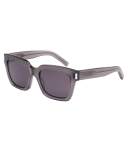 Monochromatic Square Sunglasses, Gray Metallic