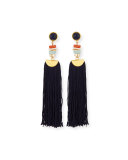 Indigo Tassel Drop Earrings