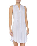 Sleeveless Shirtwaist Nightgown, Blue Glow