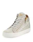 May London Ofelia High-Top Sneaker, Milk