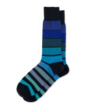 Grad Colorblock Socks, Navy