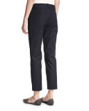 Blake Straight-Leg Ankle Pants, Navy