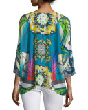 Overlay Dolman-Sleeve Tunic, Plus Size