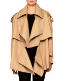 Gabardine Short Trench Coat 