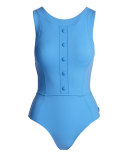 Hanna Button-Front One-Piece Swimsuit