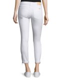 The Markie Cropped Skinny Jeans with Released Hem, Hennie