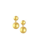 24K Gold Lentil Drop Earrings