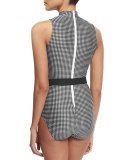 UPF 50 Check One-Piece Swimsuit