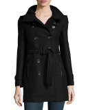 Daylesmoore Wool-Blend Zip-Pocket Trench Coat 