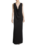 The Claire Cowl-Neck Maxi Dress, Black