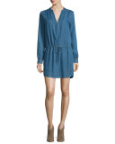 Quianna Drawstring-Waist Shirtdress, Angeles