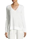 Lofty Cotton Pullover Top, Snow