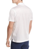 Zip-Front Polo Shirt, White