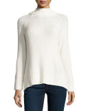 Baira Turtleneck Sweater, Porcelain