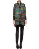 Printed Half-Zip Tunic, Northern Lights
