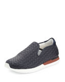 Woven Slip-On Sneaker, Navy