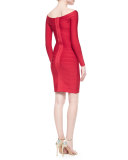 Long-Sleeve Bandage Dress