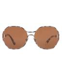 Trimmed Monochromatic Octagonal Sunglasses