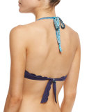 Python Reversible Scalloped Swim Top