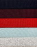 Jersey Cowl-Neck 3/4-Sleeve Top