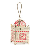 rambling roses lantern clutch bag, gold/rose