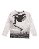 Raldric Long-Sleeve Skateboarder T-Shirt, Sizes 4-12