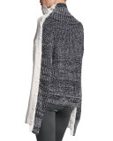 Ida Two-Tone Cashmere Sweater, Ivory