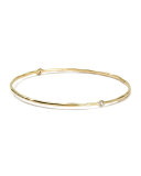 18K Gold 2 Diamond Bangle (Size 1)