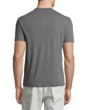 Mélange Cotton-Linen Pocket T-Shirt