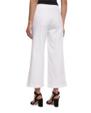 Alex Wide-Leg Crop Pants, White