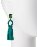 Silk Tassel Drop Earrings