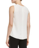 Cece Pleated Sleeveless Blouse