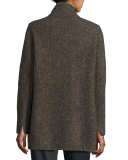 Barnet Reversible Tweed Coat, Oxford/Karkadé Red