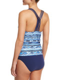 Santorini Honey Printed Tankini Swim Top