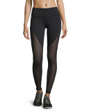 Motion Mesh-Panel Sport Leggings