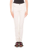 Five-Pocket Skinny Jeans, Cream