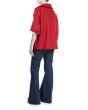 Mid-Rise Flare-Leg Jeans, Indigo