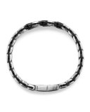 Men's Sterling Silver & Titanium Chevron Bracelet