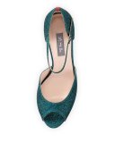Ursula Glitter d'Orsay Sandal, Green
