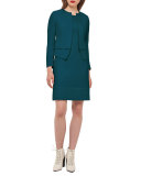 Wool Crepe Double-Hem Dress