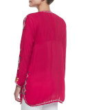 Vanessa Georgette Embroidered Tunic