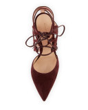 Adria Pointed-Toe d'Orsay Pump, Burgundy