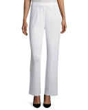 Mid-Rise Wide-Leg Pants, New Ivory