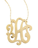 Swirly Initial Necklace, D