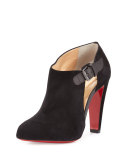 Seferme Cutout 100mm Red Sole Bootie, Black