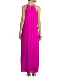 Poinciana Sleeveless Maxi Dress, Pink