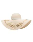 Sunny Sequined Floppy Sun Hat, Ivory