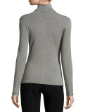 Ruched-Front Mock-Neck Top, Cliff