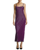 Roel Double-Strap Column Dress, Grape
